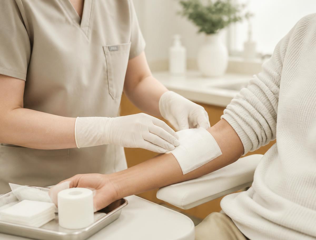 Sterile dressing supplies prepared for professional wound care